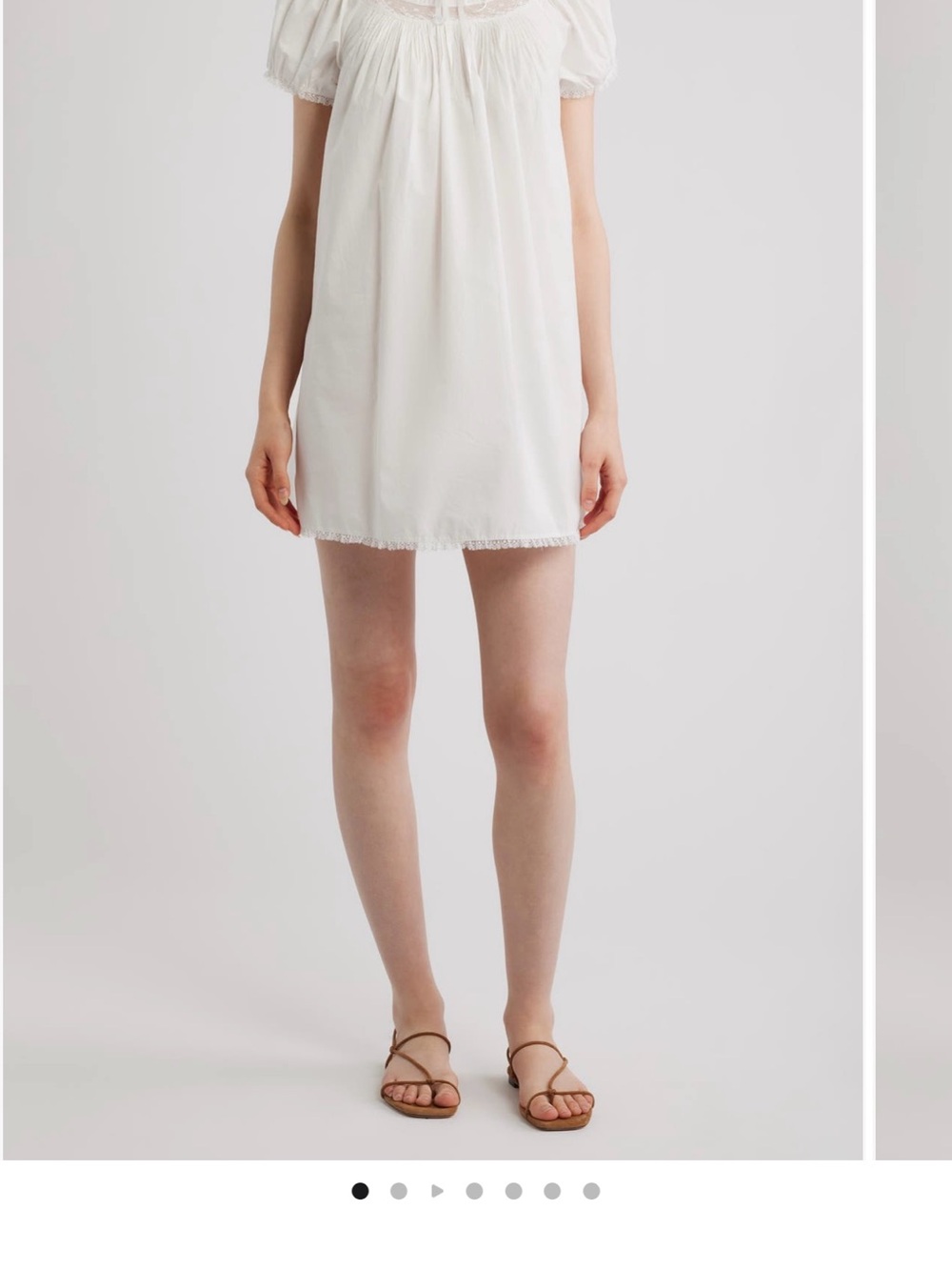 White babydoll Doen dress || small || wore it pregnant in the second photo